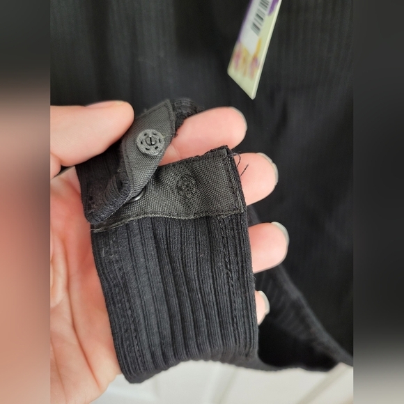 NWT ee:some Sheer One-Shoulder Black Bodysuit Size Medium - Picture 8 of 9